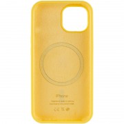 Чехол Silicone Case Full Protective (AA) with MagSafe для Apple iPhone 14 Plus (6.7"), Желтый / Yellow
