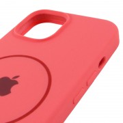 Чехол Silicone Case Full Protective (AA) with MagSafe для Apple iPhone 14 Plus (6.7"), Арбузный / Watermelon red