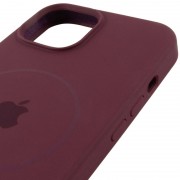 Чехол Silicone Case Full Protective (AA) with MagSafe для Apple iPhone 14 Plus (6.7"), Бордовый / Plum