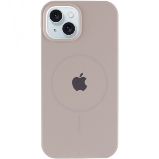 Чехол Silicone Case Full Protective (AA) with MagSafe для Apple iPhone 14 Plus (6.7") Серый / Light Grey - изображение 1