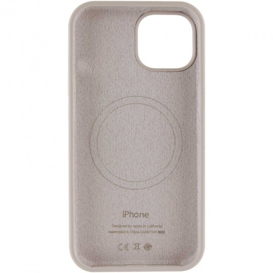 Чехол Silicone Case Full Protective (AA) with MagSafe для Apple iPhone 14 Plus (6.7") Серый / Light Grey - изображение 2