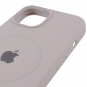 Чехол Silicone Case Full Protective (AA) with MagSafe для Apple iPhone 14 Plus (6.7"), Серый / Light Grey
