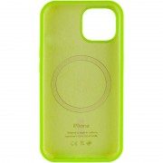 Чехол Silicone Case Full Protective (AA) with MagSafe для Apple iPhone 14 Plus (6.7"), Салатовый / Neon green