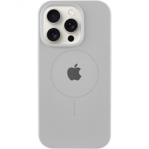 Чехол Silicone Case Full Protective (AA) with MagSafe для Apple iPhone 14 Pro Max (6.7"), Серый / Light Grey