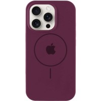 Чохол Silicone Case Full Protective (AA) with MagSafe для Apple iPhone 14 Pro Max (6.7"), Бордовий / Plum