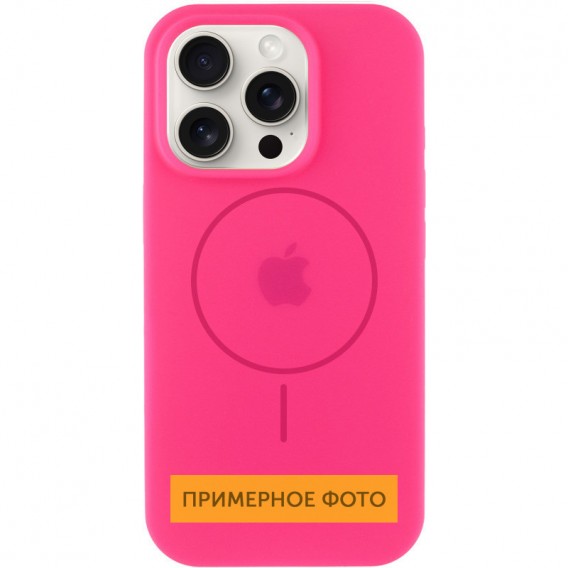Чехол Silicone Case Full Protective (AA) with MagSafe для Apple iPhone 15 (6.1"), Розовый / Barbie pink