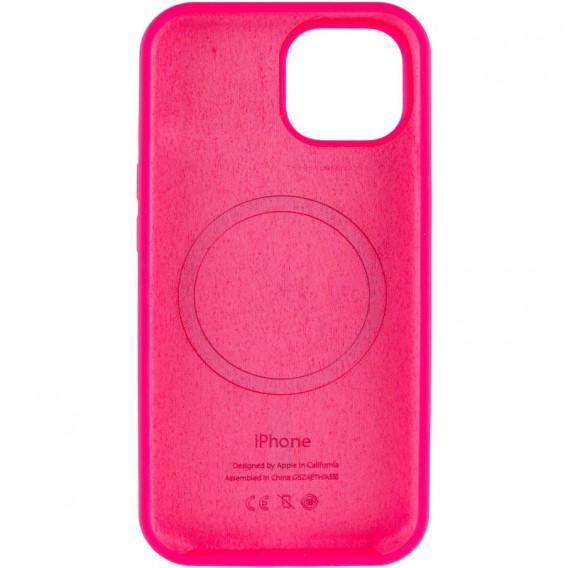 Чехол Silicone Case Full Protective (AA) with MagSafe для Apple iPhone 15 (6.1"), Розовый / Barbie pink