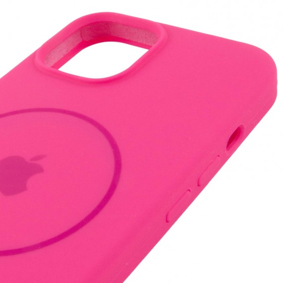 Чехол Silicone Case Full Protective (AA) with MagSafe для Apple iPhone 15 (6.1"), Розовый / Barbie pink