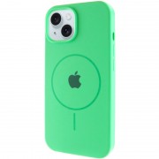 Чохол Silicone Case Full Protective (AA) with MagSafe для Apple iPhone 15 (6.1"), Зелений / Spearmint