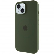 Чохол Silicone Case Full Protective (AA) with MagSafe для Apple iPhone 15 (6.1"), Зелений / Cyprus Green