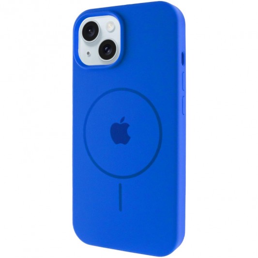 Чохол Silicone Case Full Protective (AA) with MagSafe для Apple iPhone 15 (6.1") Синій / Capri Blue