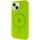 Чохол Silicone Case Full Protective (AA) with MagSafe для Apple iPhone 15 (6.1") Салатовий / Neon green