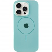 Чохол Silicone Case Full Protective (AA) with MagSafe для Apple iPhone 15 Pro (6.1") Бірюзовий / Marine Green