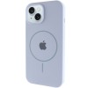 Чехол Silicone Case Full Protective (AA) with MagSafe для Apple iPhone 15 Plus (6.7"), Голубой / Lilac Blue
