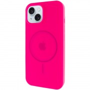 Чохол Silicone Case Full Protective (AA) with MagSafe Apple iPhone 15 Plus (6.7"), Рожевий / Barbie pink