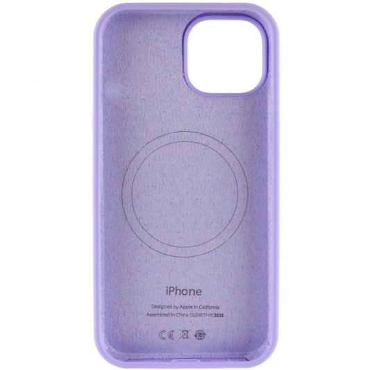 Чехол Silicone Case Full Protective (AA) with MagSafe для Apple iPhone 15 Plus (6.7") Сиреневый / Dasheen - изображение 2