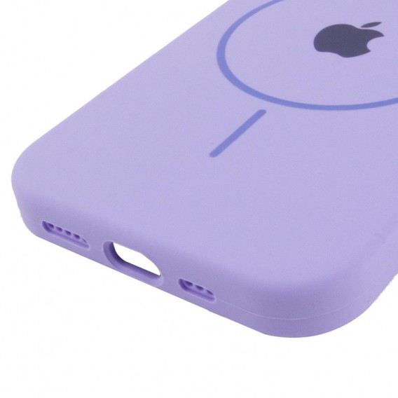 Чехол Silicone Case Full Protective (AA) with MagSafe для Apple iPhone 15 Plus (6.7"), Сиреневый / Dasheen