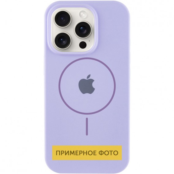Чохол Silicone Case Full Protective (AA) with MagSafe для Apple iPhone 16 (6.1"), Бузковий / Dasheen