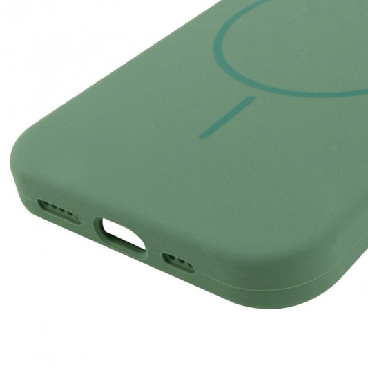 Чохол Silicone Case Full Protective (AA) LOGO with MagSafe для Apple iPhone 11 Pro Max (6.5"), Зелений / Pine green - зображення 4 