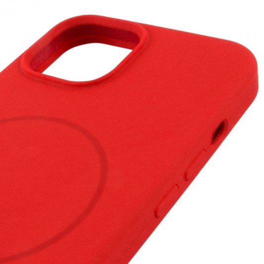 Чохол Silicone Case Full Protective (AA) LOGO with MagSafe для Apple iPhone 11 Pro Max (6.5"), Червоний / Red - зображення 3 