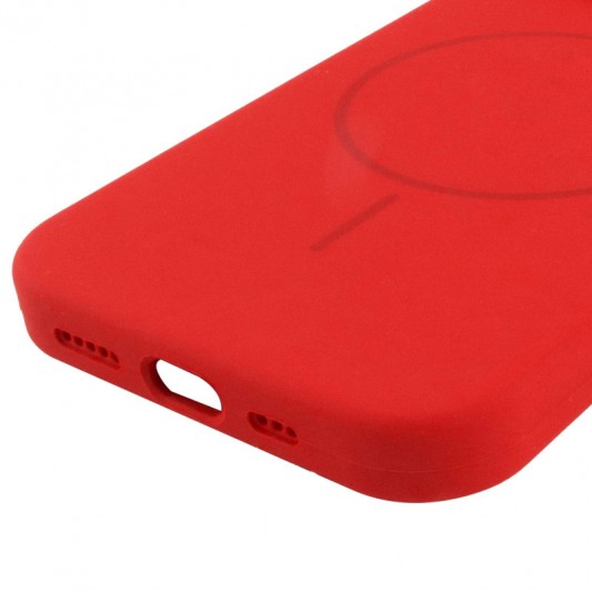 Чохол Silicone Case Full Protective (AA) LOGO with MagSafe для Apple iPhone 11 Pro Max (6.5"), Червоний / Red - зображення 4 