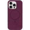 Чехол Silicone Case Full Protective (AA) NO LOGO with MagSafe для Apple iPhone 12 Pro Max (6.7"), Бордовый / Plum