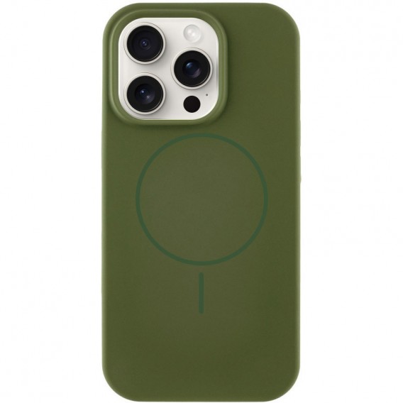 Чохол Silicone Case Full Protective (AA) NO LOGO with MagSafe для Apple iPhone 12 Pro Max (6.7"), Зелений / Cyprus Green