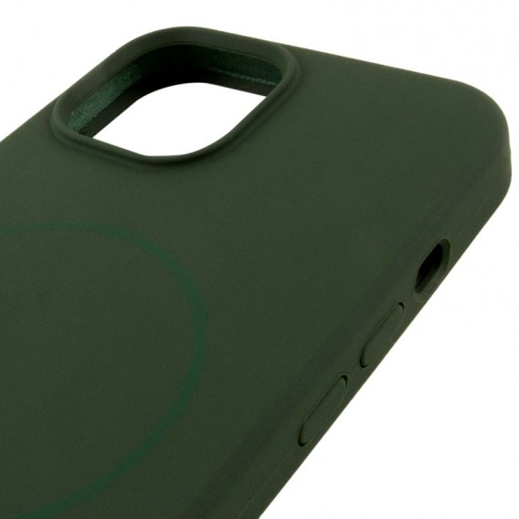 Чохол Silicone Case Full Protective (AA) NO LOGO with MagSafe для Apple iPhone 12 Pro Max (6.7"), Зелений / Cyprus Green