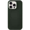 Чехол Silicone Case Full Protective (AA) NO LOGO with MagSafe для Apple iPhone 12 Pro Max (6.7"), Зеленый / Dark Olive
