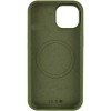 Чехол Silicone Case Full Protective (AA) NO LOGO with MagSafe для Apple iPhone 12 Pro Max (6.7"), Зеленый / Dark Olive