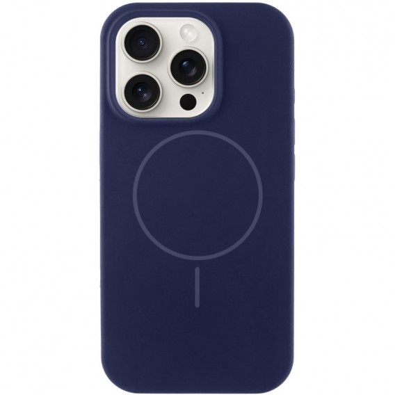 Чехол Silicone Case Full Protective (AA) NO LOGO with MagSafe для Apple iPhone 12 Pro Max (6.7"), Темно-синий / Midnight blue