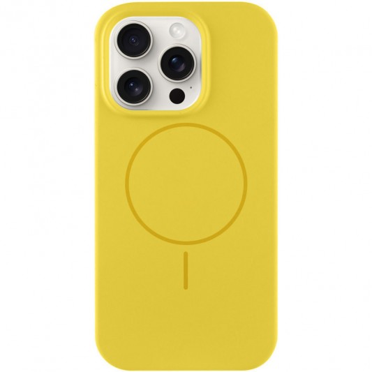 Чехол Silicone Case Full Protective (AA) NO LOGO with MagSafe для Apple iPhone 13 Pro Max (6.7"), Желтый / Yellow