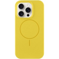 Чехол Silicone Case Full Protective (AA) NO LOGO with MagSafe для Apple iPhone 14 Pro (6.1"), Желтый / Yellow