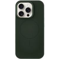 Чехол Silicone Case Full Protective (AA) NO LOGO with MagSafe для Apple iPhone 14 Pro (6.1"), Зеленый / Dark Olive