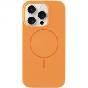 Чохол Silicone Case Full Protective (AA) NO LOGO with MagSafe для Apple iPhone 14 Pro (6.1"), Помаранчевий / Papaya