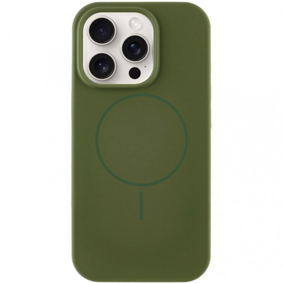 Чохол Silicone Case Full Protective (AA) LOGO with MagSafe для Apple iPhone 14 Pro Max (6.7"), Зелений / Cyprus Green