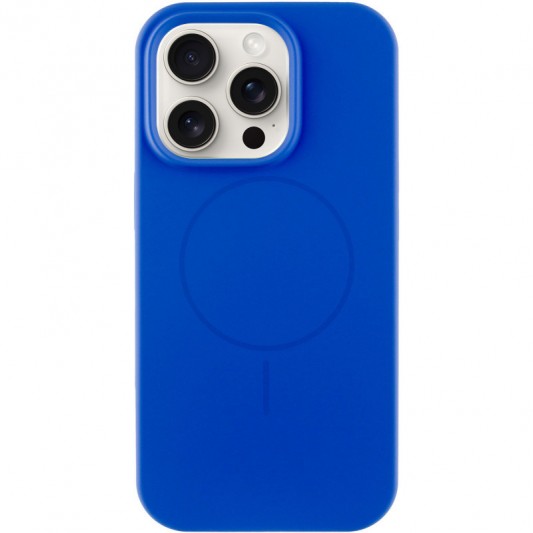 Чохол Silicone Case Full Protective (AA) NO LOGO with MagSafe для Apple iPhone 14 Pro Max (6.7"), Синій / Capri Blue