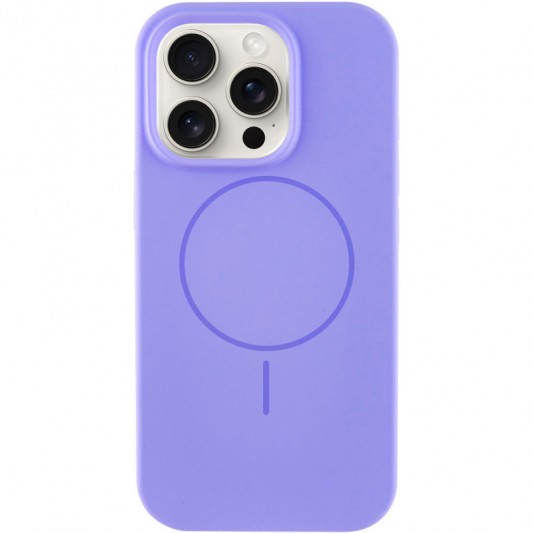 Чехол Silicone Case Full Protective (AA) NO LOGO with MagSafe для Apple iPhone 15 Pro (6.1"), Сиреневый / Lilac
