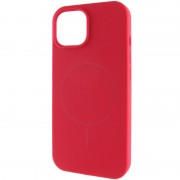 Чехол Silicone Case Full Protective (AA) NO LOGO with MagSafe для Apple iPhone 15 Plus (6.7"), Красный / Deep Red