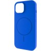 Чехол Silicone Case Full Protective (AA) NO LOGO with MagSafe для Apple iPhone 15 Plus (6.7"), Синий / Capri Blue
