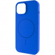 Чохол Silicone Case Full Protective (AA) NO LOGO with MagSafe для Apple iPhone 15 Plus (6.7") Синій / Capri Blue