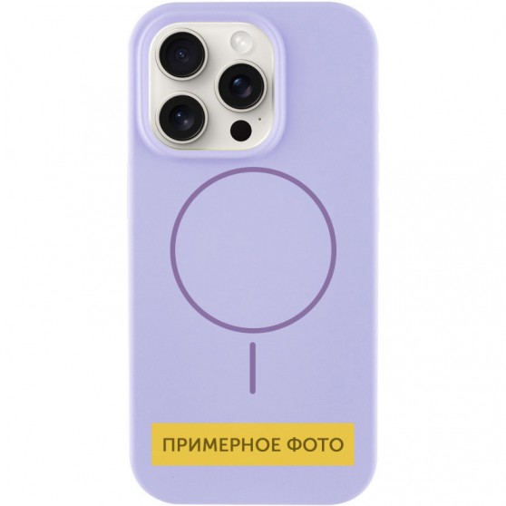 Чохол Silicone Case Full Protective (AA) NO LOGO with MagSafe для Apple iPhone 15 Plus (6.7"), Бузковий / Dasheen
