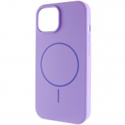 Чохол Silicone Case Full Protective (AA) NO LOGO with MagSafe для Apple iPhone 15 Plus (6.7") Бузковий / Dasheen