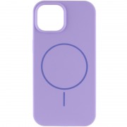 Чехол Silicone Case Full Protective (AA) NO LOGO with MagSafe для Apple iPhone 15 Plus (6.7"), Сиреневый / Dasheen