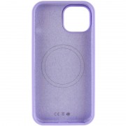Чехол Silicone Case Full Protective (AA) NO LOGO with MagSafe для Apple iPhone 15 Plus (6.7"), Сиреневый / Dasheen