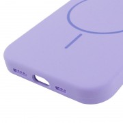 Чехол Silicone Case Full Protective (AA) NO LOGO with MagSafe для Apple iPhone 15 Plus (6.7"), Сиреневый / Dasheen