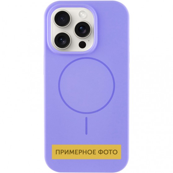 Чохол Silicone Case Full Protective (AA) NO LOGO with MagSafe для Apple iPhone 15 Plus (6.7"), Бузковий / Lilac
