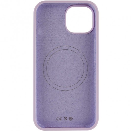 Чехол Silicone Case Full Protective (AA) NO LOGO with MagSafe для Apple iPhone 15 Plus (6.7"), Сиреневый / Lilac - изображение 2