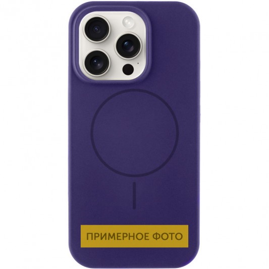 Чехол Silicone Case Full Protective (AA) NO LOGO with MagSafe для Apple iPhone 15 Plus (6.7"), Фиолетовый / Elderberry