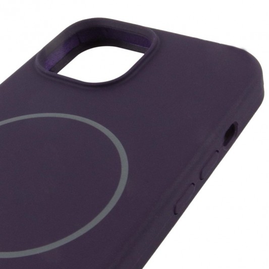 Чехол Silicone Case Full Protective (AA) NO LOGO with MagSafe для Apple iPhone 15 Plus (6.7"), Фиолетовый / Elderberry - изображение 3